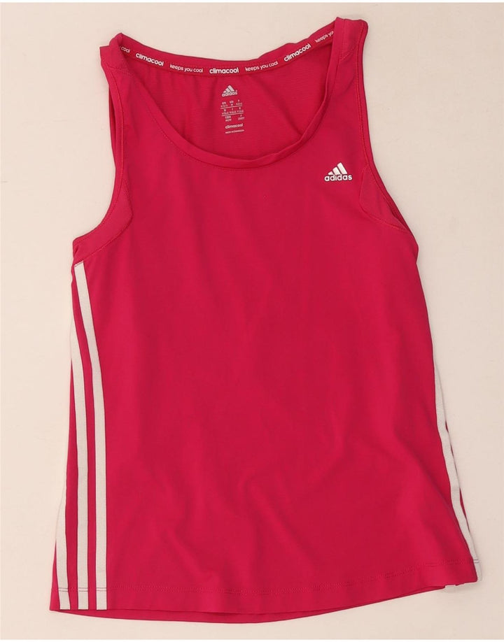 Canotta Adidas Climacool da donna UK 12/14 Poliammide rosa medio