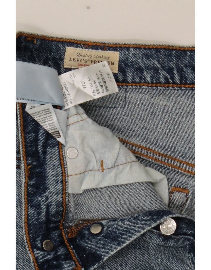 Levi's Womens 501 Distressed Denim Shorts W27 Small Blue Cotton