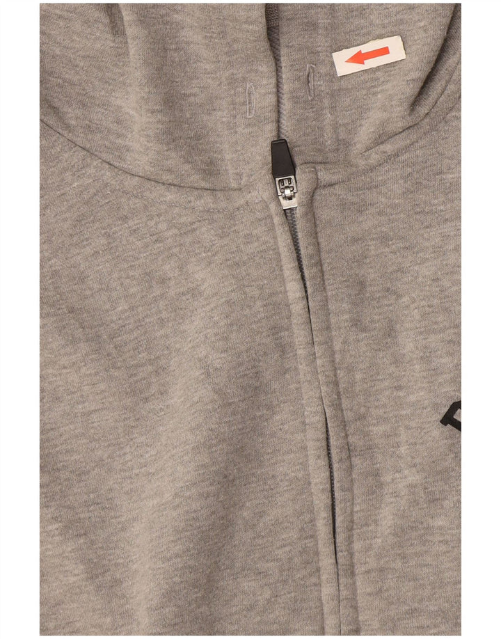 CHAMPION Mens Graphic Zip Hoodie Sweater Large Grey
