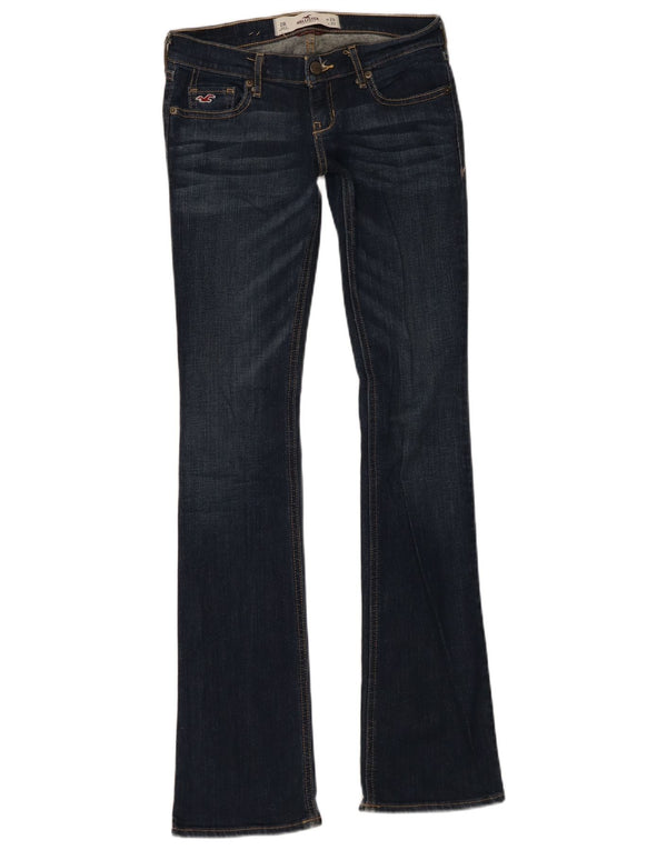 Hollister Jean évasé pour femme US 4 XS W24 L33 Bleu marine Coton