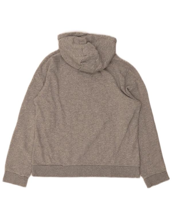 Adidas Damen Graphic Hoodie Pullover UK 16/18 Große graue Baumwolle