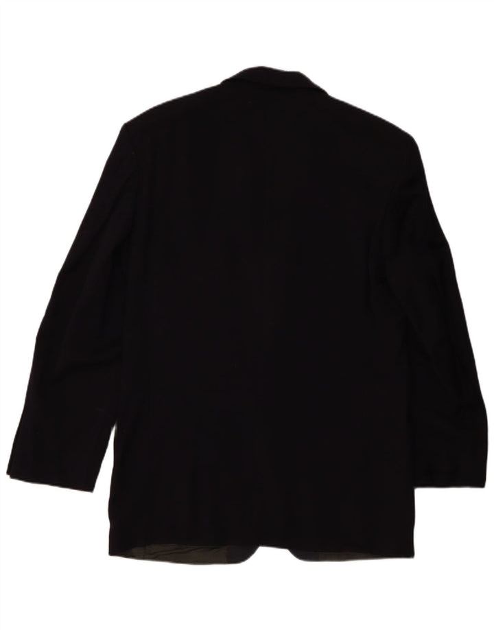 Hugo Boss Herren-Blazer mit 3 Knöpfen, EU 48, mittelmarineblaue Schurwolle