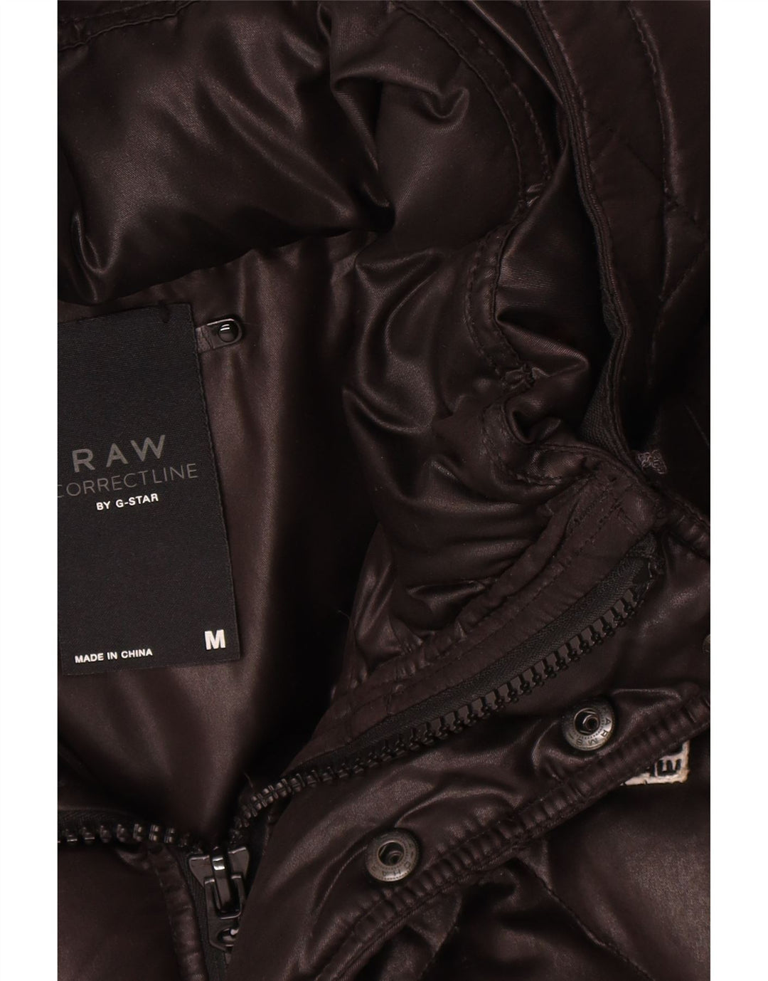 G-Star Veste rembourrée à capuche pour homme UK 38 Medium Noir Polyester