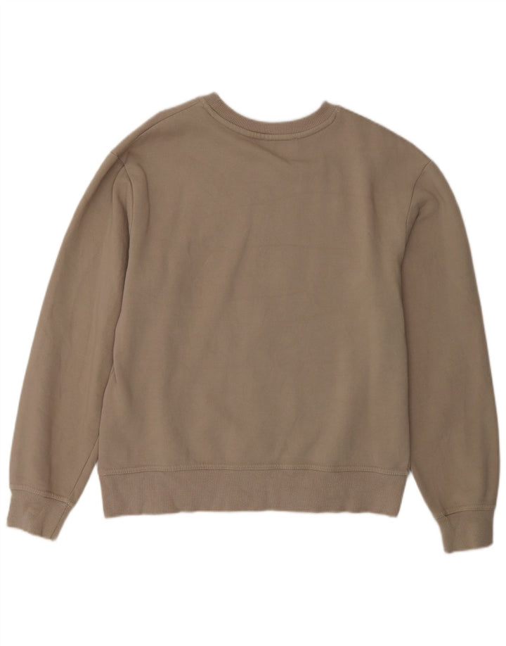 Zara Womens Oversized Sweatshirt Jumper UK 10 Small Beige Cotton