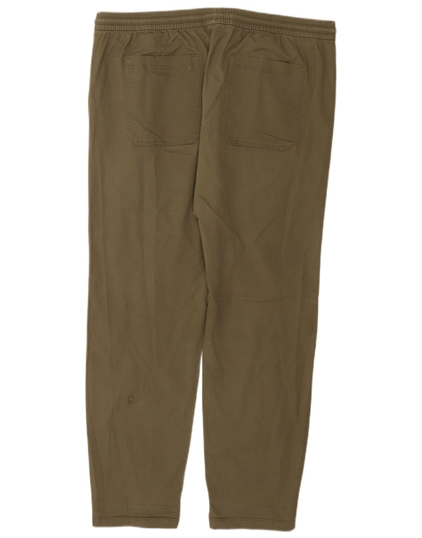 Marks & Spencer Herren Tapered Hose XL W38 L29 Khaki Baumwolle