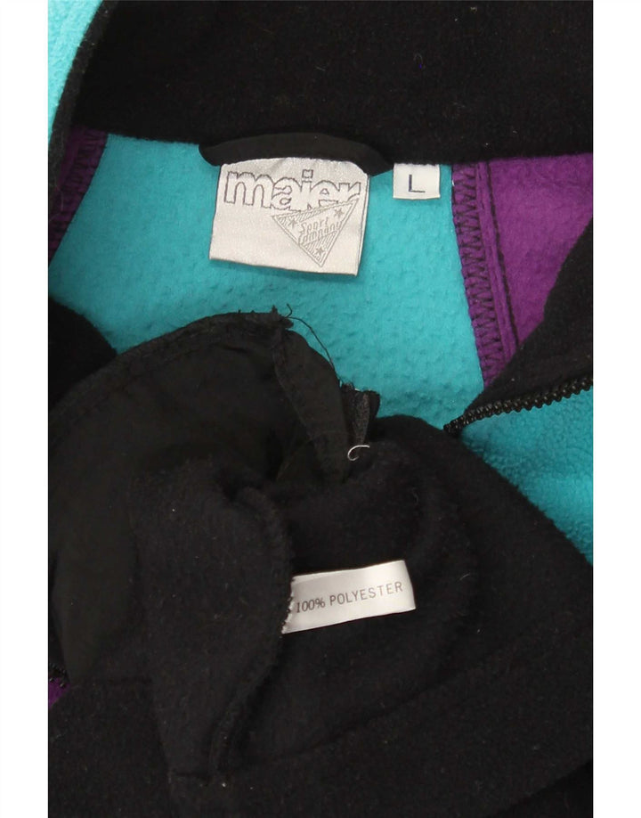 Maier Chaqueta polar para hombre UK 40 Large Poliéster con bloques de color multicolor