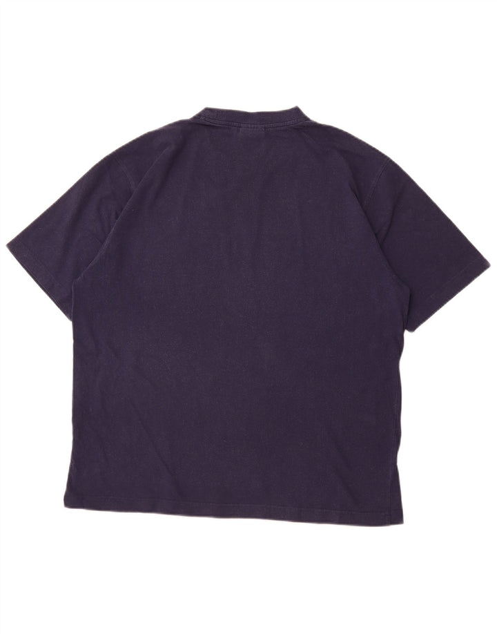 LACOSTE Mens T-Shirt Top Size 5 Large Navy Blue Cotton