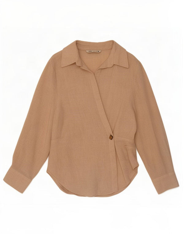 Zara Damen Hemd UK 16 Large Beige