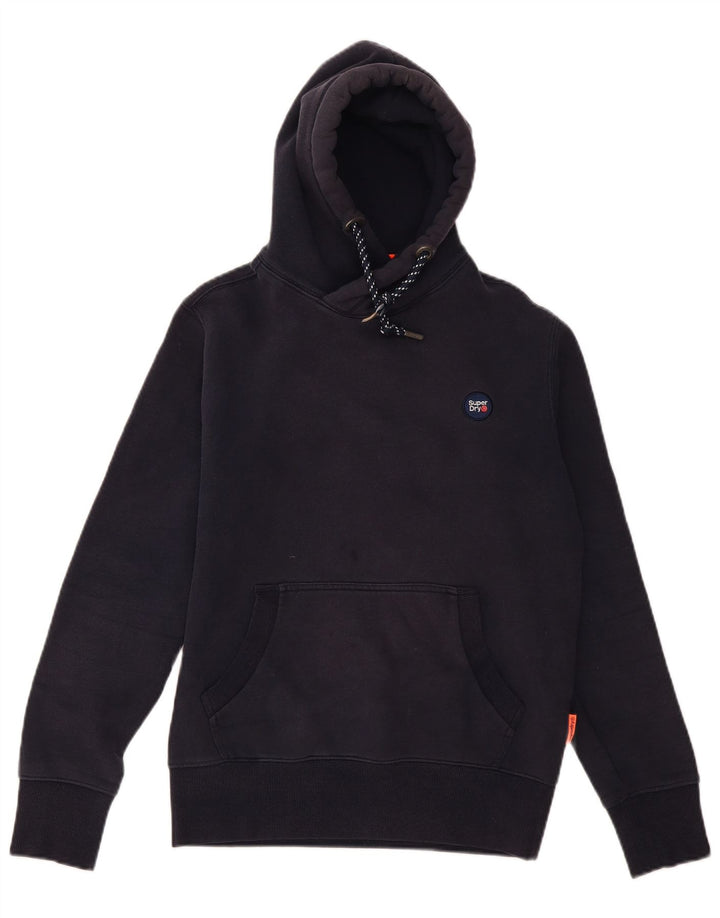 Superdry Mens Hoodie Jumper Medium Navy Blue Cotton