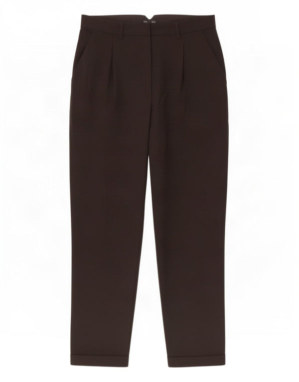 Topshop Womens Tapered Chino Trousers UK 12 Medium W30 L26 Black Polyester