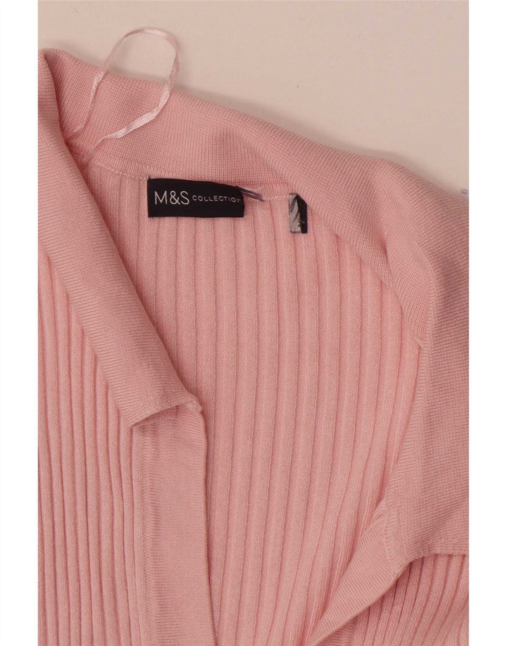 Marks & Spencer Womens Polo Neck Jumper Sweater UK 14 Medium Pink