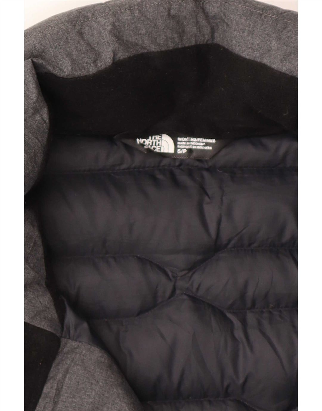 The North Face Damen Wattierter Mantel UK 10 Small Graues Nylon