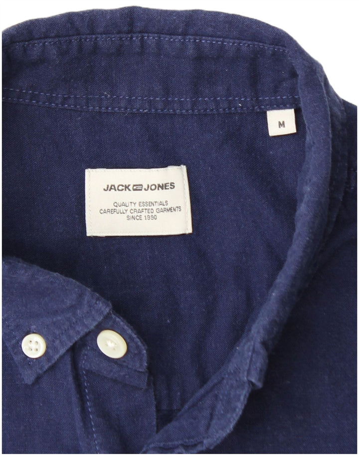 Cămașă cu mânecă scurtă pentru bărbați JACK & JONES Albastru bleumarin mediu