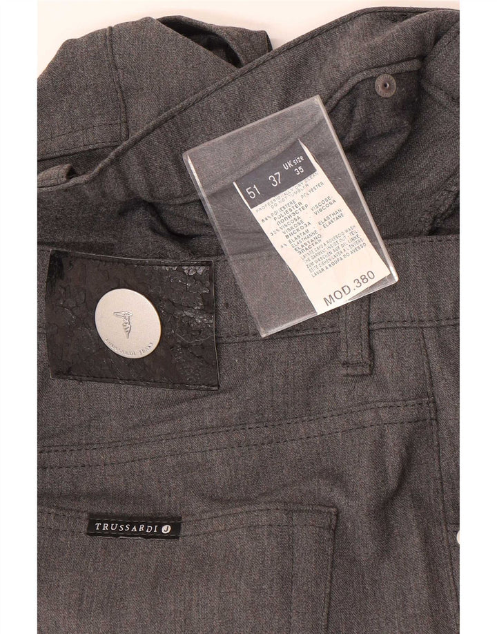 Pantaloni Casual Dritti Uomo Trussardi W35 L32 Poliestere Grigio