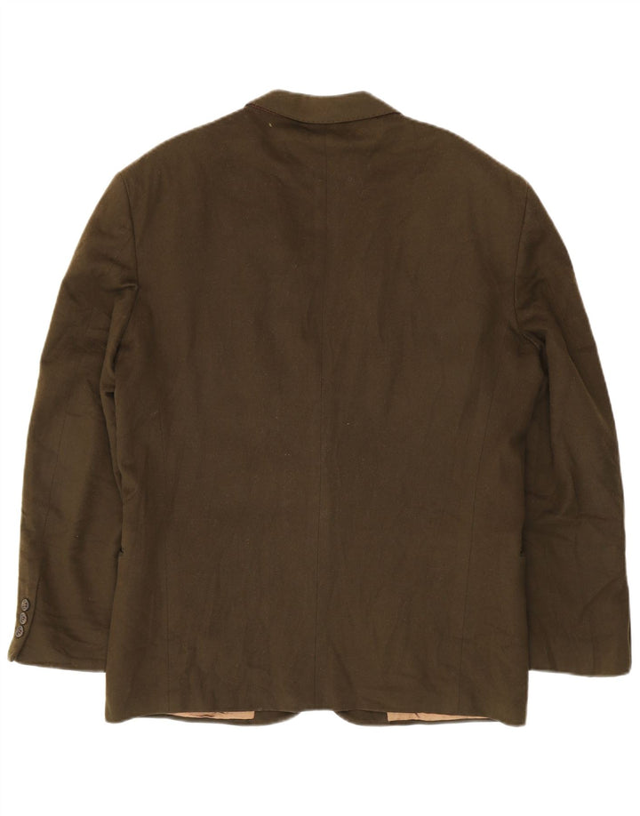 Valentino Herre 2-knaps blazerjakke UK 38 Medium Khaki Virgin Wool