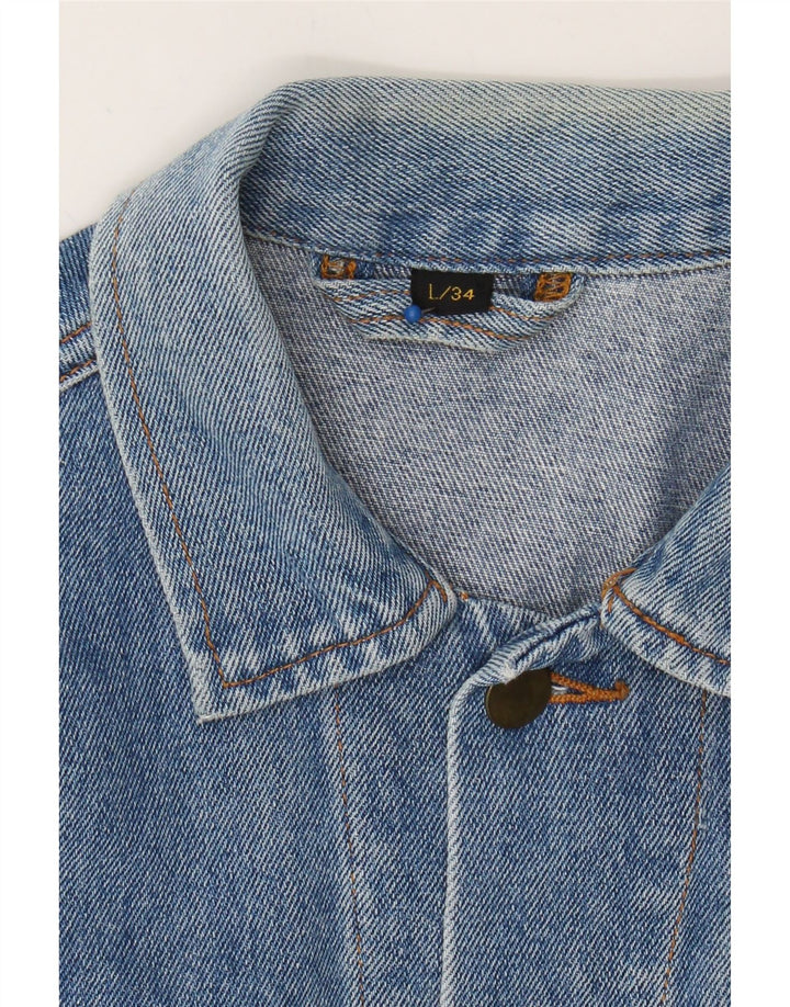 VINTAGE Mens Denim Jacket UK 40 Large Blue Cotton Vintage Vintage and Second-Hand Vintage from Messina Hembry 