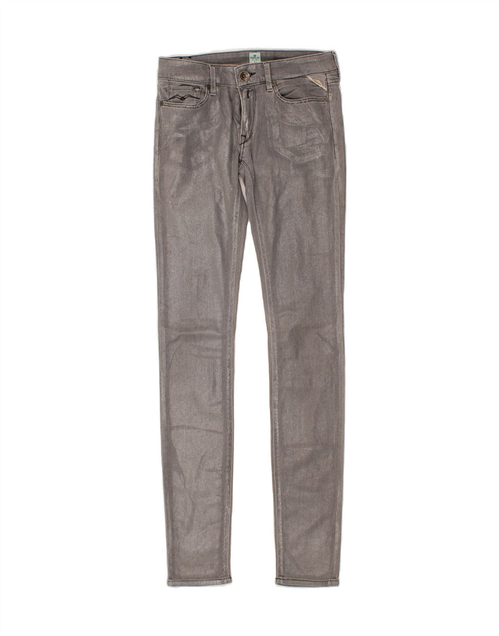 REPLAY Womens Skinny Jeans W27 L34  Grey Vintage Replay and Second-Hand Replay from Messina Hembry 