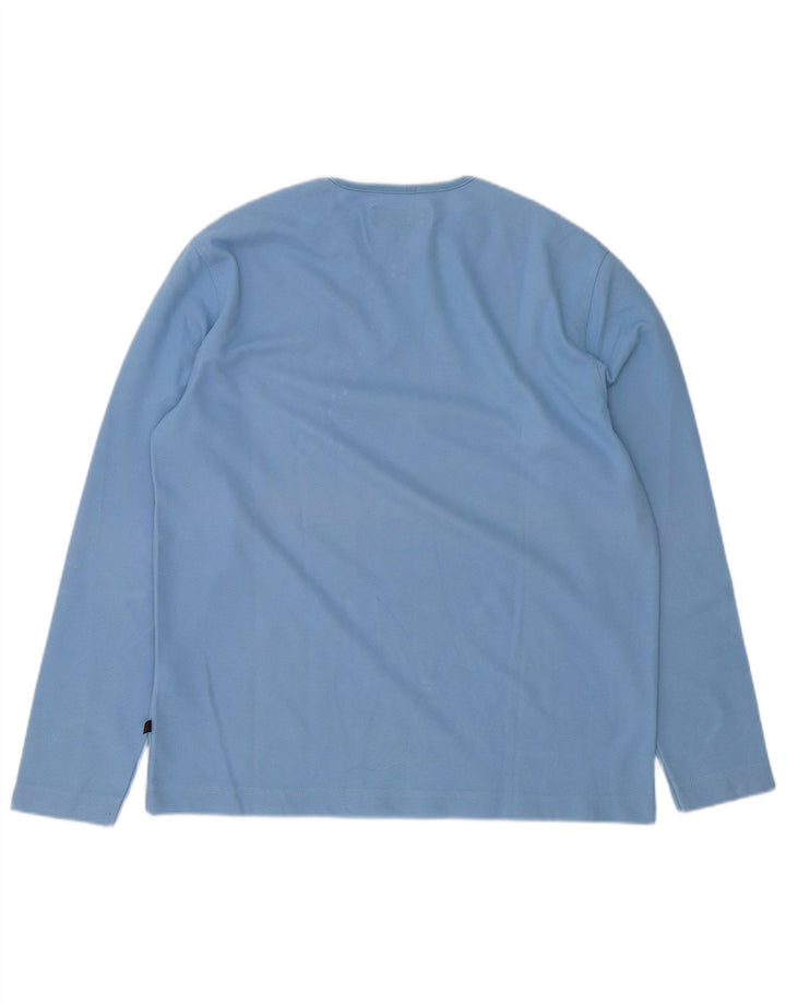 Marlboro Classics Mens Top Long Sleeve XL Blue Cotton