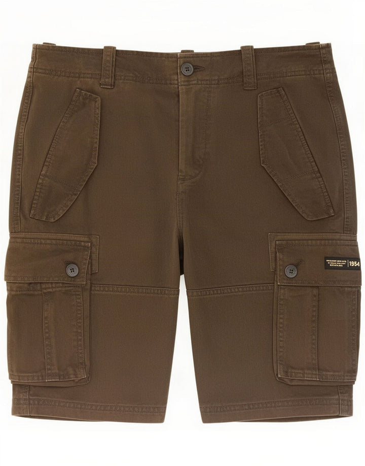 Superdry Mens Regular Cargo Shorts Medium W32 Brown Cotton