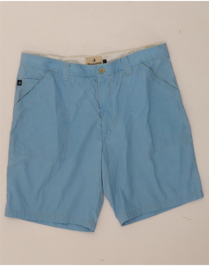 Brooksfield Mens Chino Shorts W36 Large Blue Cotton