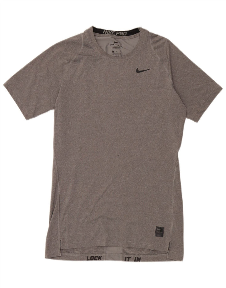 T-shirt Nike Dri Fit da uomo, grande, in poliestere grigio