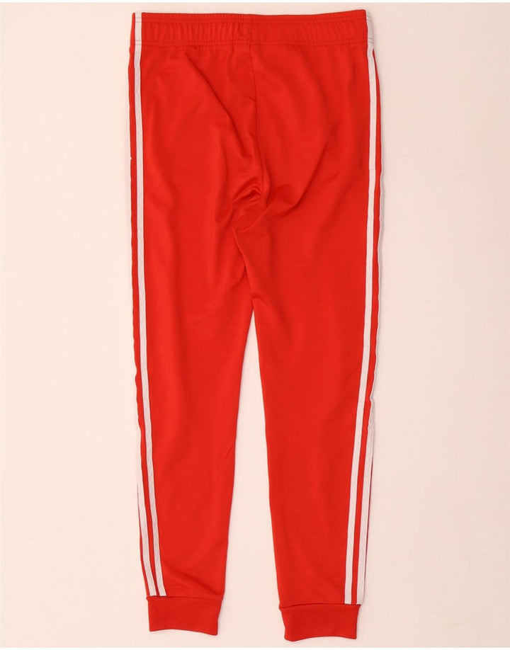 Adidas Drenge Træningsdragt Bukser Joggers 13-14 År Rød Polyester