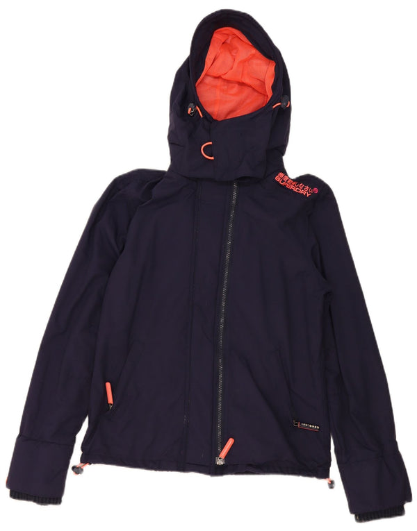 Superdry Damen Windcheater Windjacke UK 14 Medium Marineblau