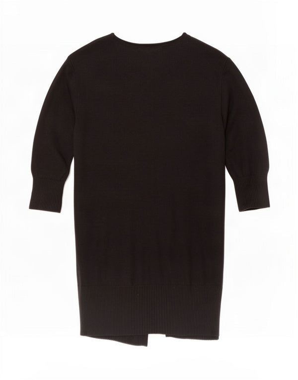 Maglione cardigan aperto lungo Zara per ragazze 7-8 anni in acrilico nero