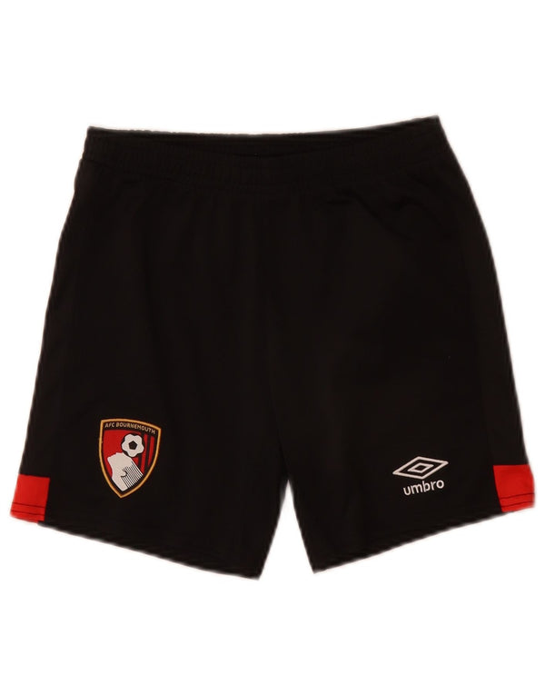 Umbro Boys Graphic Sport Shorts 7-8 Years Small Black Colourblock Polyester