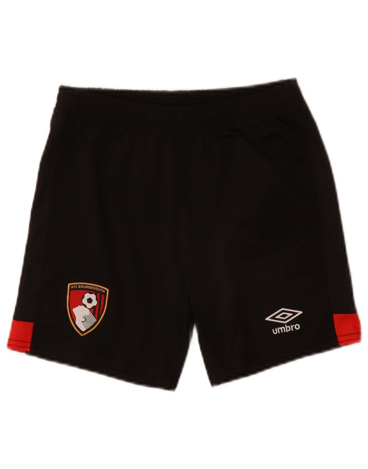 Umbro Boys Graphic Sport Shorts 7-8 Years Small Black Colourblock Polyester