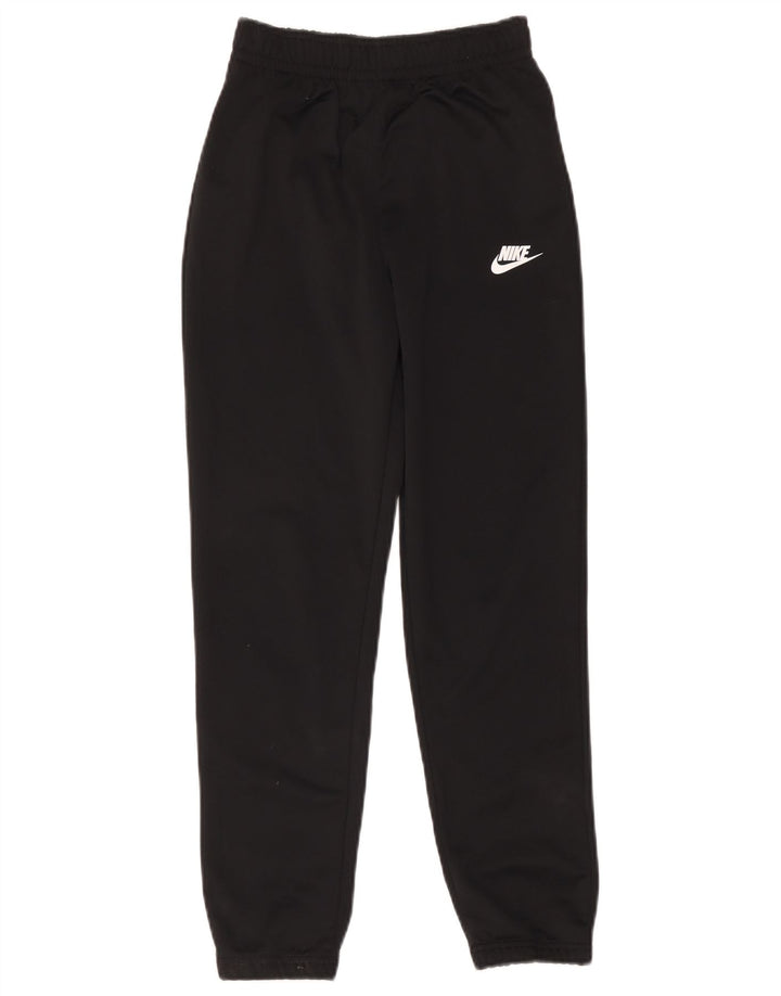 Nike Boys Tracksuit Trousers Joggers 12-13 Years Large Black Polyester