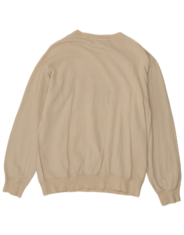 PUMA Mens Graphic Sweatshirt Jumper Medium Off White