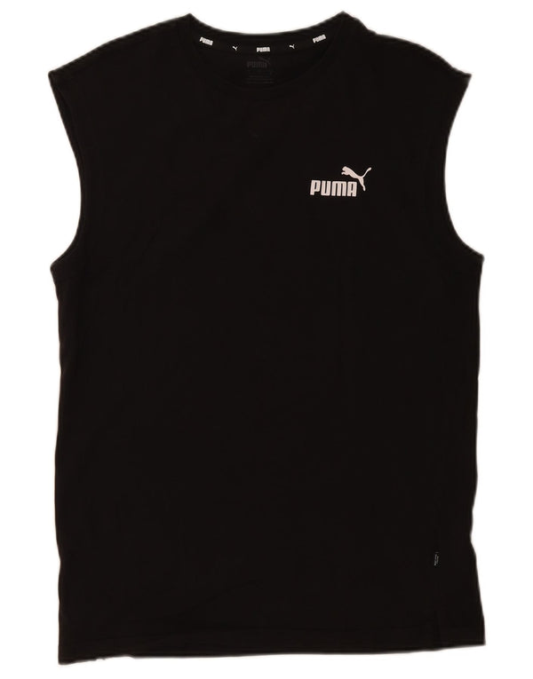 Puma Mens Vest Top Small Black Cotton