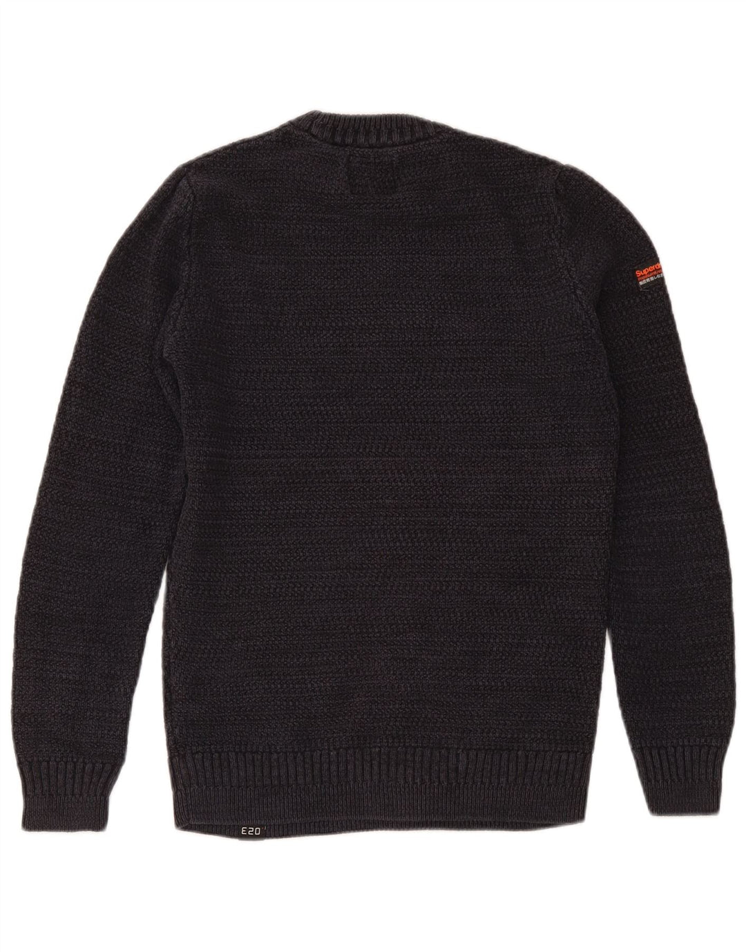 Superdry Mens Crew Neck Jumper Sweater Small Navy Blue Cotton