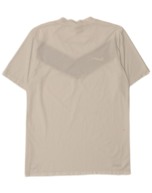 Camiseta masculina Nike Dri Fit Top pequeno bloco colorido branco