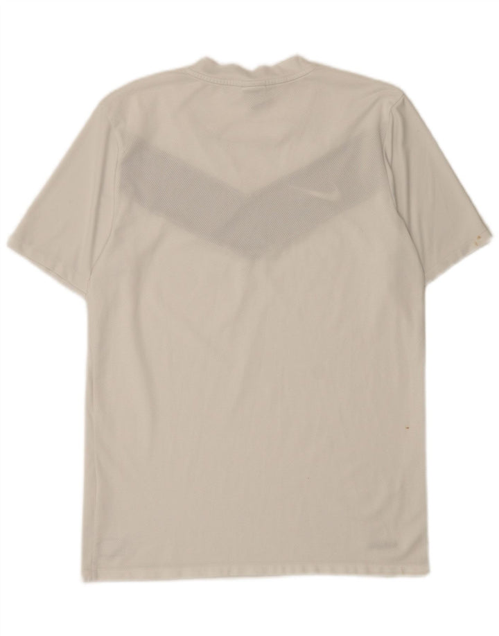Nike Herren Dri Fit T-Shirt Top Small Weiß Farbblock