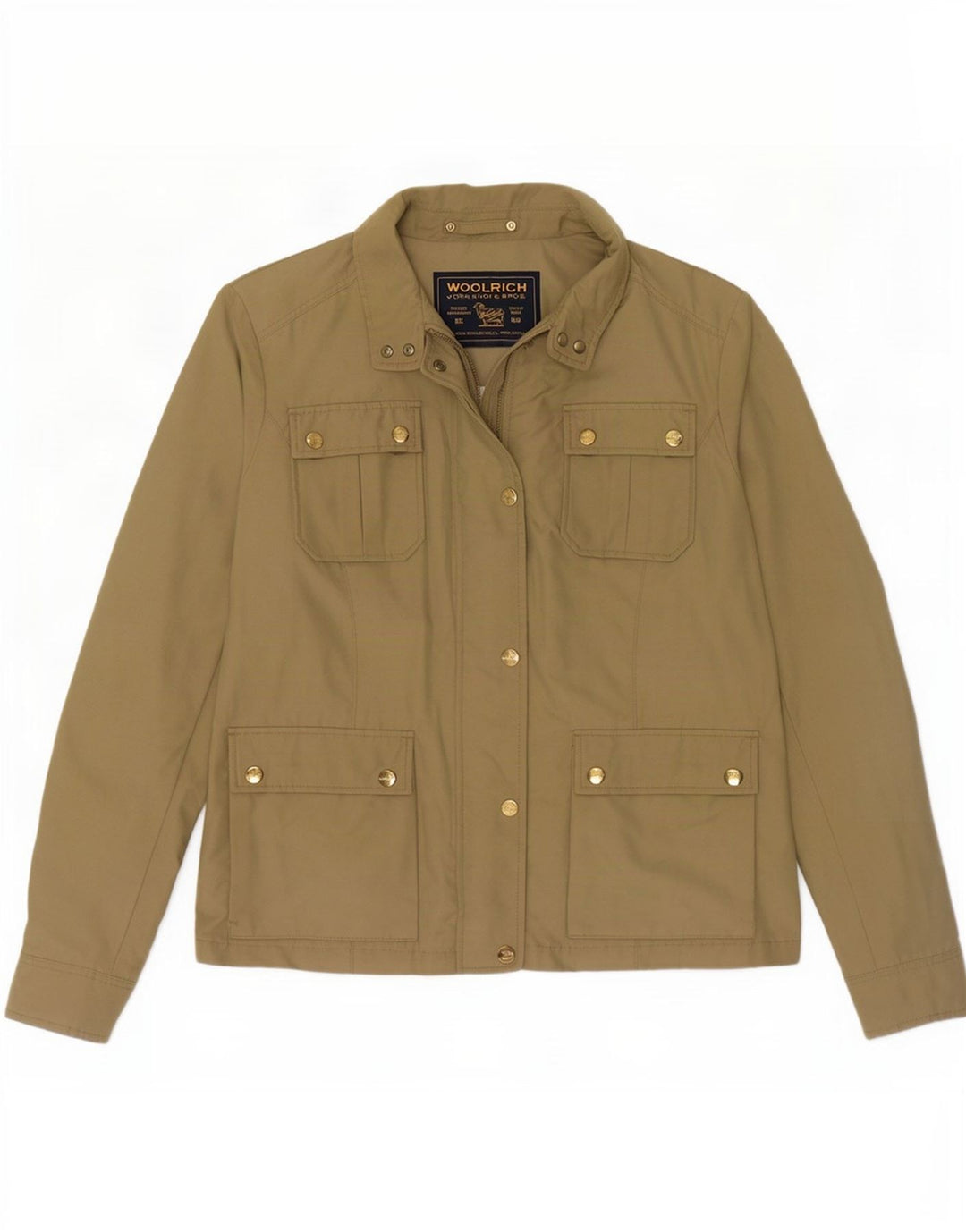 Woolrich Veste utilitaire pour femme UK 14 Coton kaki moyen