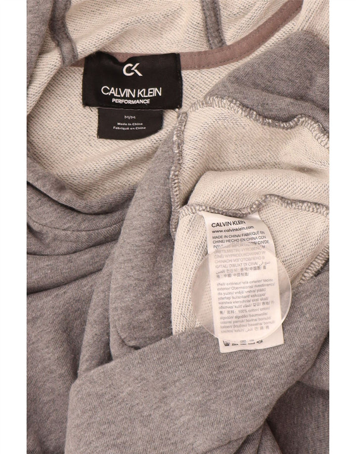Damski sweter CALVIN KLEIN z kapturem i zamkiem błyskawicznym, UK 12, średni szary