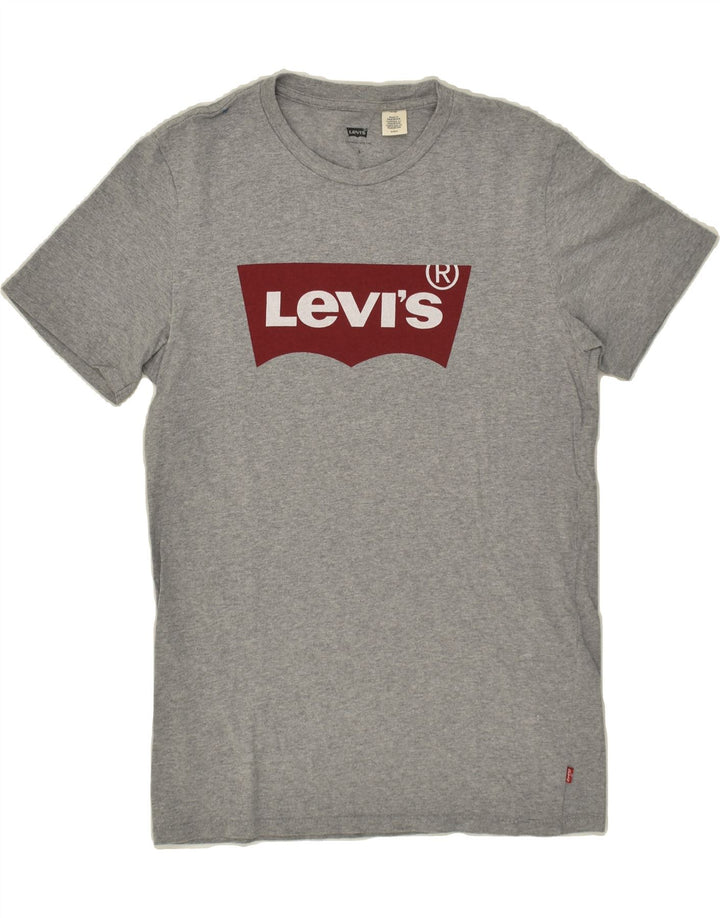 LEVI'S Mens Graphic T-Shirt Top Small Grey Cotton Vintage Levi's and Second-Hand Levi's from Messina Hembry 