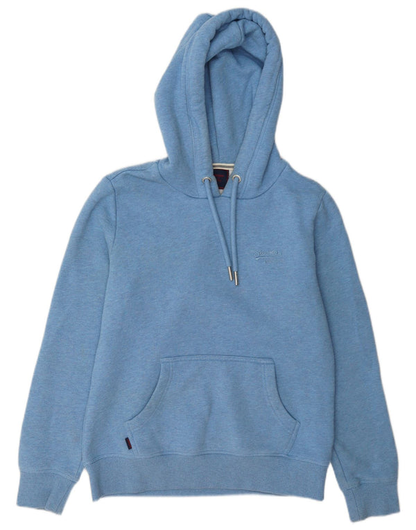 Maglione oversize con cappuccio da donna Superdry UK 10 piccolo cotone blu