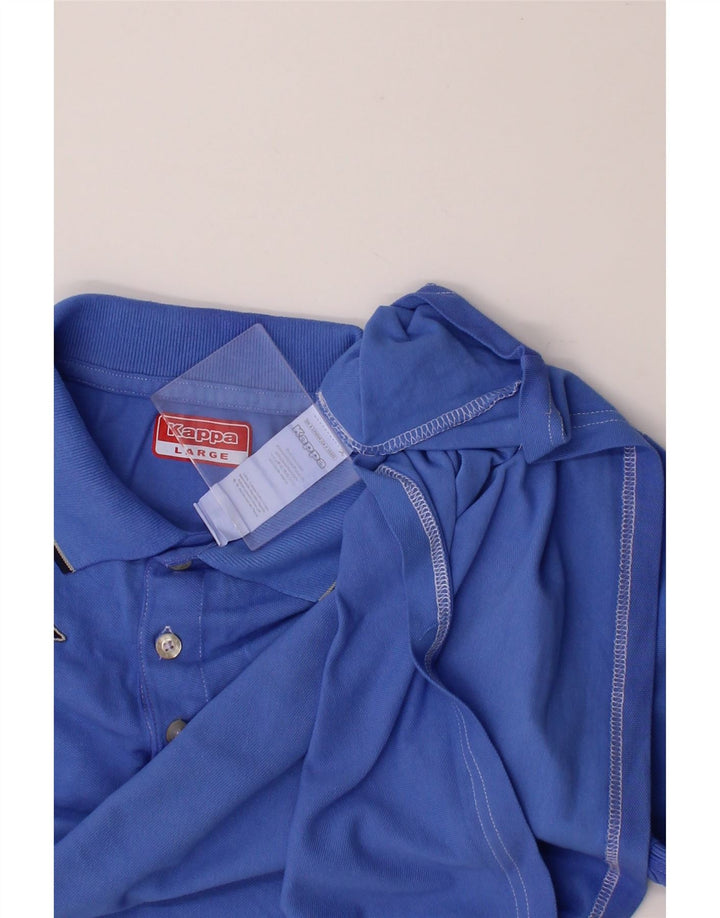 KAPPA Mens Polo Shirt Large Blue Cotton Vintage Kappa and Second-Hand Kappa from Messina Hembry 
