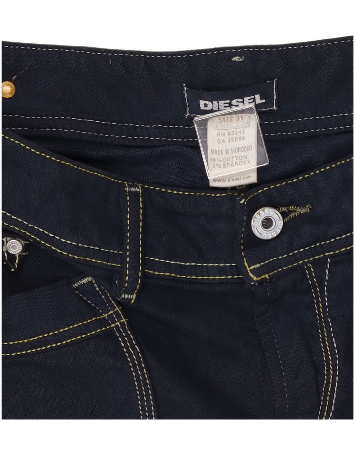 Pantaloncini di jeans Bermuda da donna DIESEL W31 cotone blu navy medio
