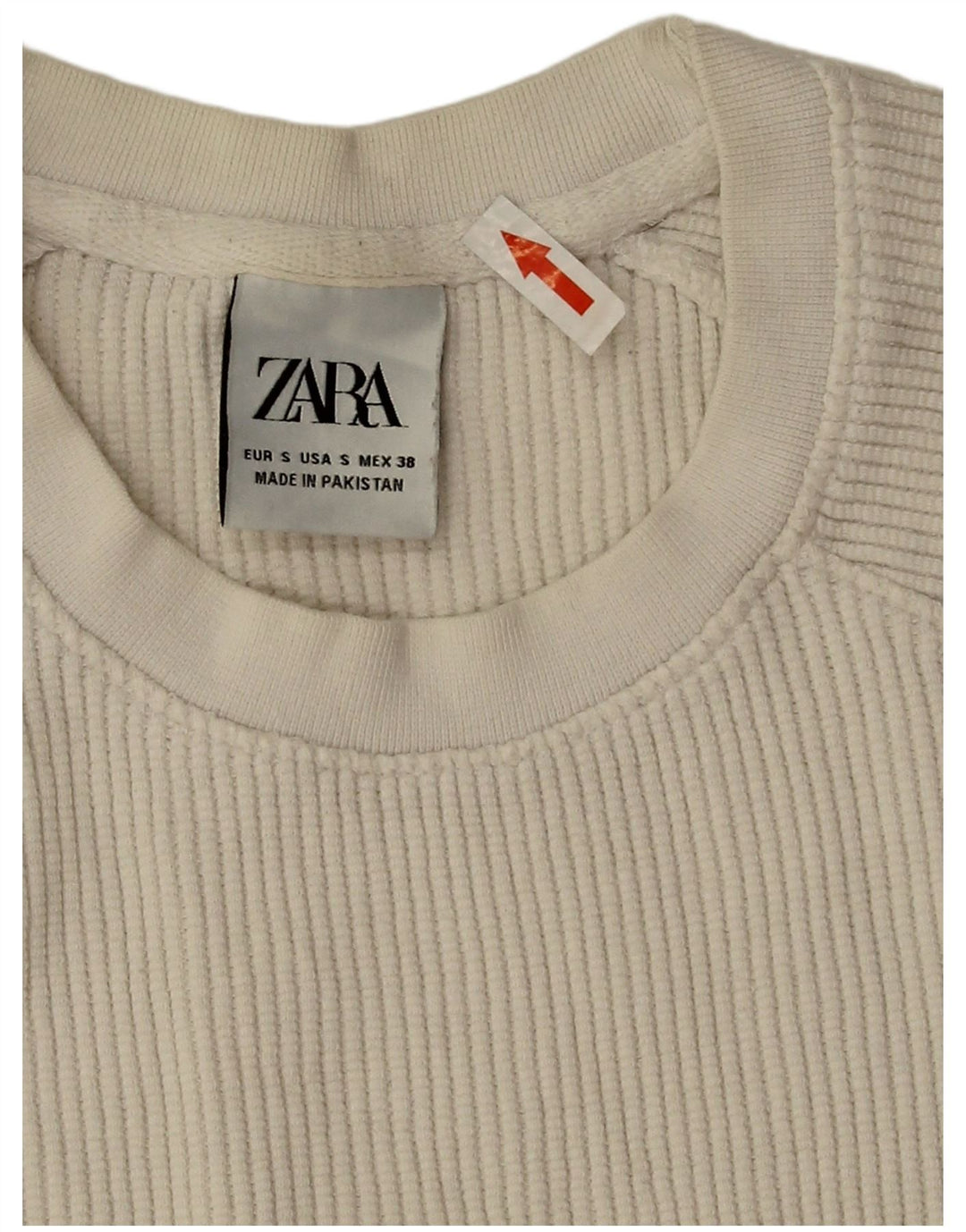 Zara Womens Oversized T-Shirt Top UK 10 Small White Cotton