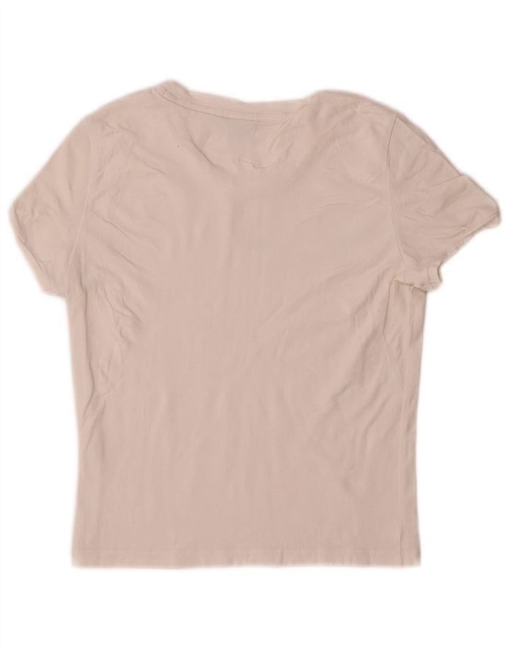 Puma Womens Crop Graphic T-Shirt Top UK 8 Small White