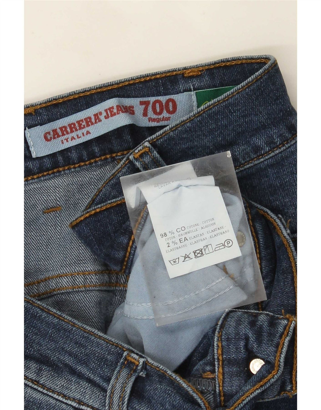 Carrera Mens 700 Regular Straight Jeans W36 L34 Blue Cotton