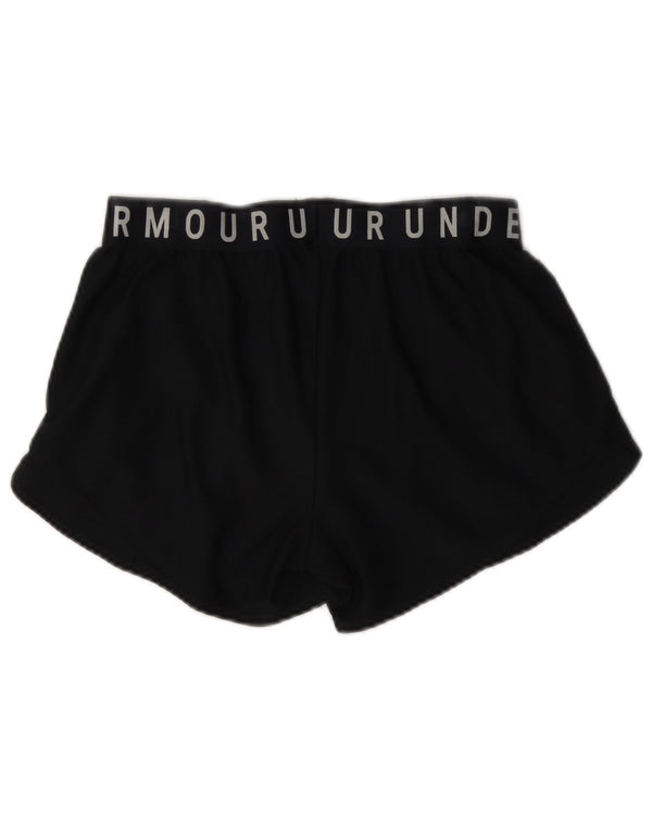 Under Armour Dame Heat Gear Graphic Sports Shorts UK 10 Small Black