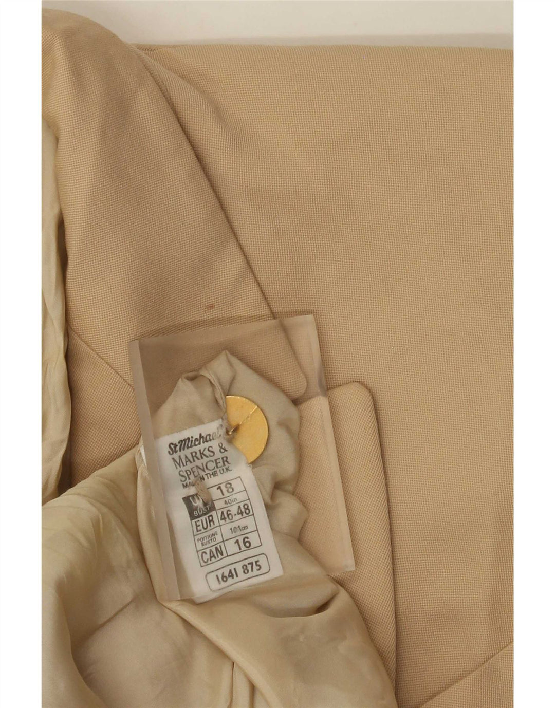Marks & Spencer Damen St. Michael Blazer Jacke UK 18 XL Beige