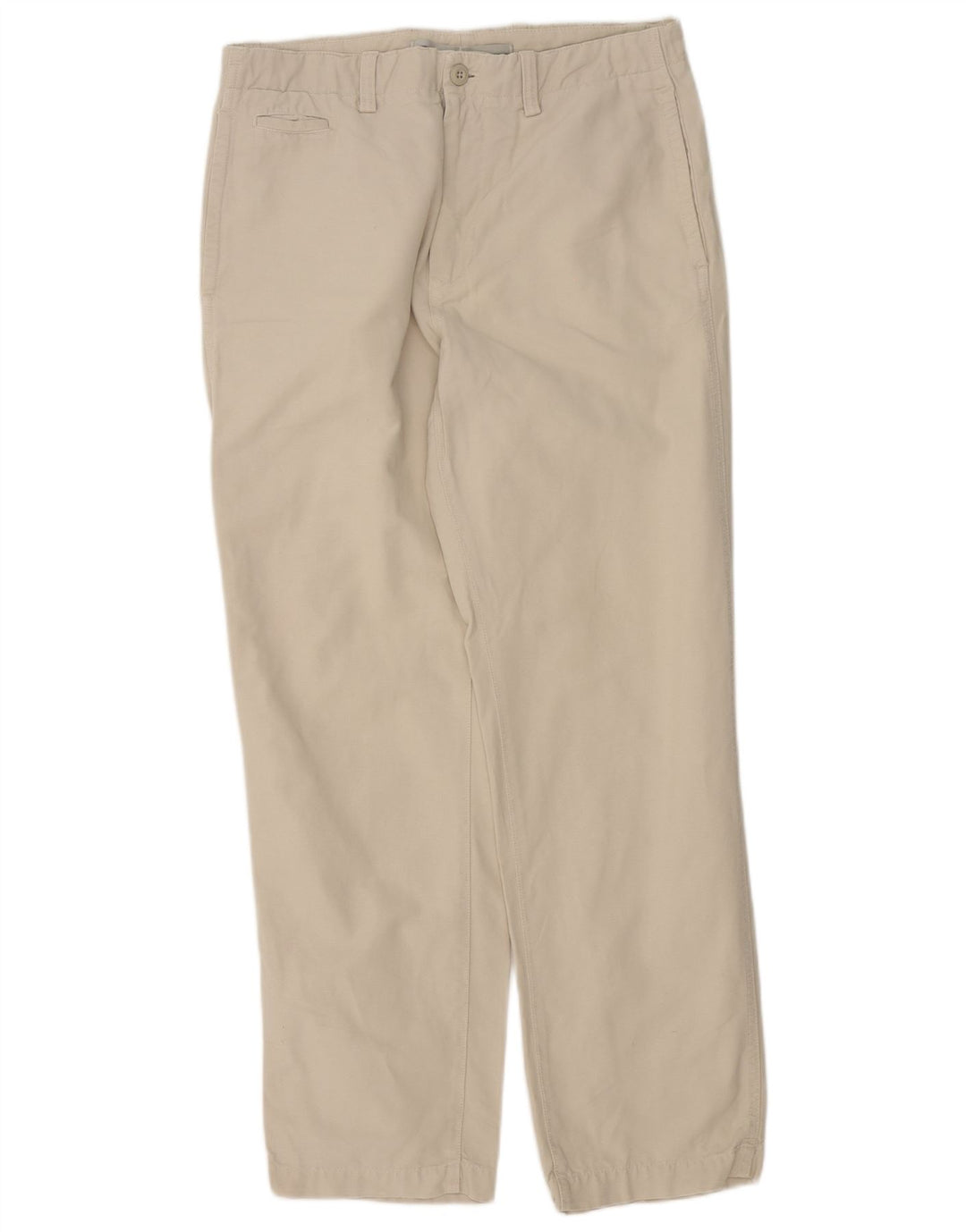 Massimo Dutti Mens Straight Chino Trousers EU 40 Medium W31 L30 Beige