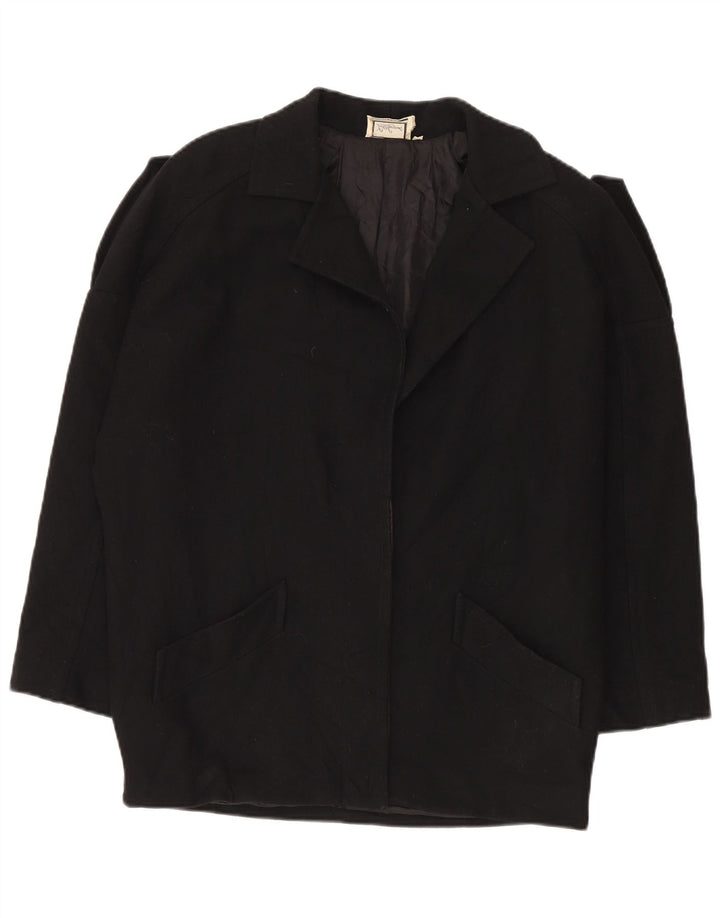 Luisa Spagnoli Womens Oversized Military Blazer Jacket UK 10 Small Black