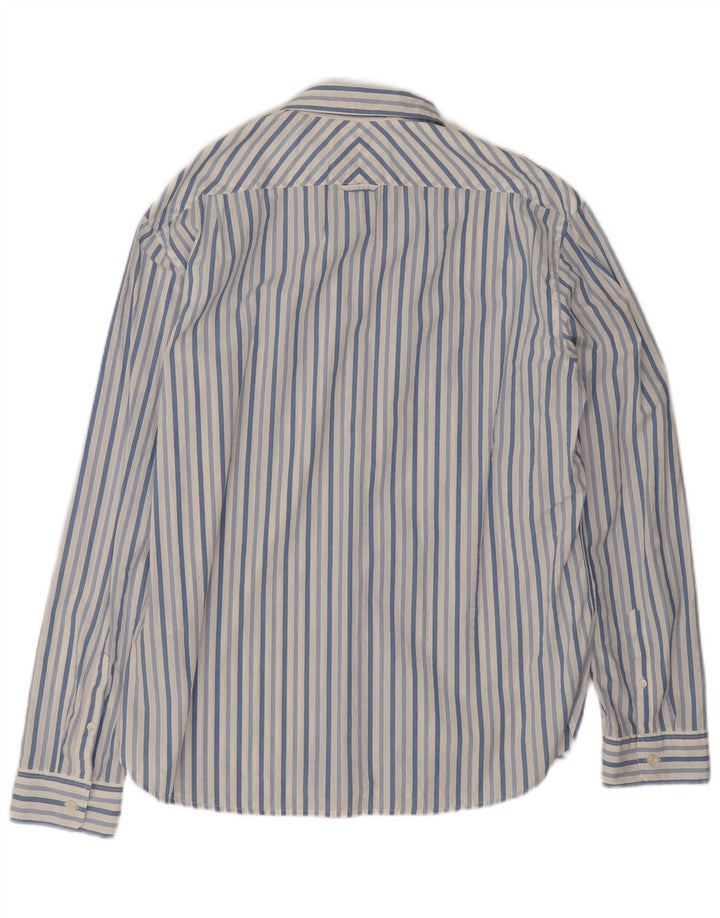 Dockers Mens Shirt XL Blue Pinstripe Cotton